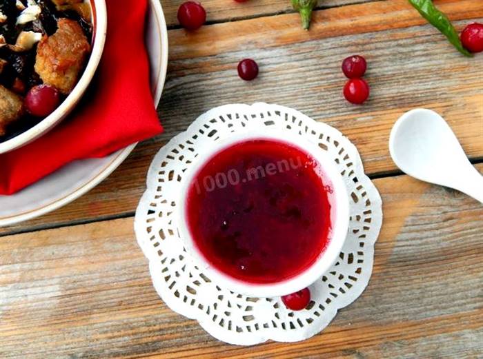 Соус із журавлини до м'яса рецепт із фото Смачного